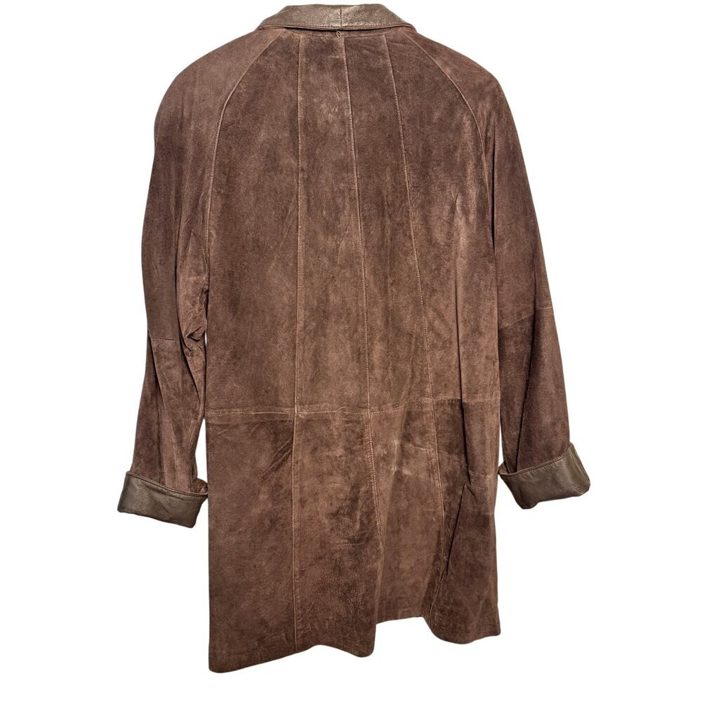 Terry Lewis Chocolate Brown Suede/Leather Size: Medium Oversized - Picture 4 of 7